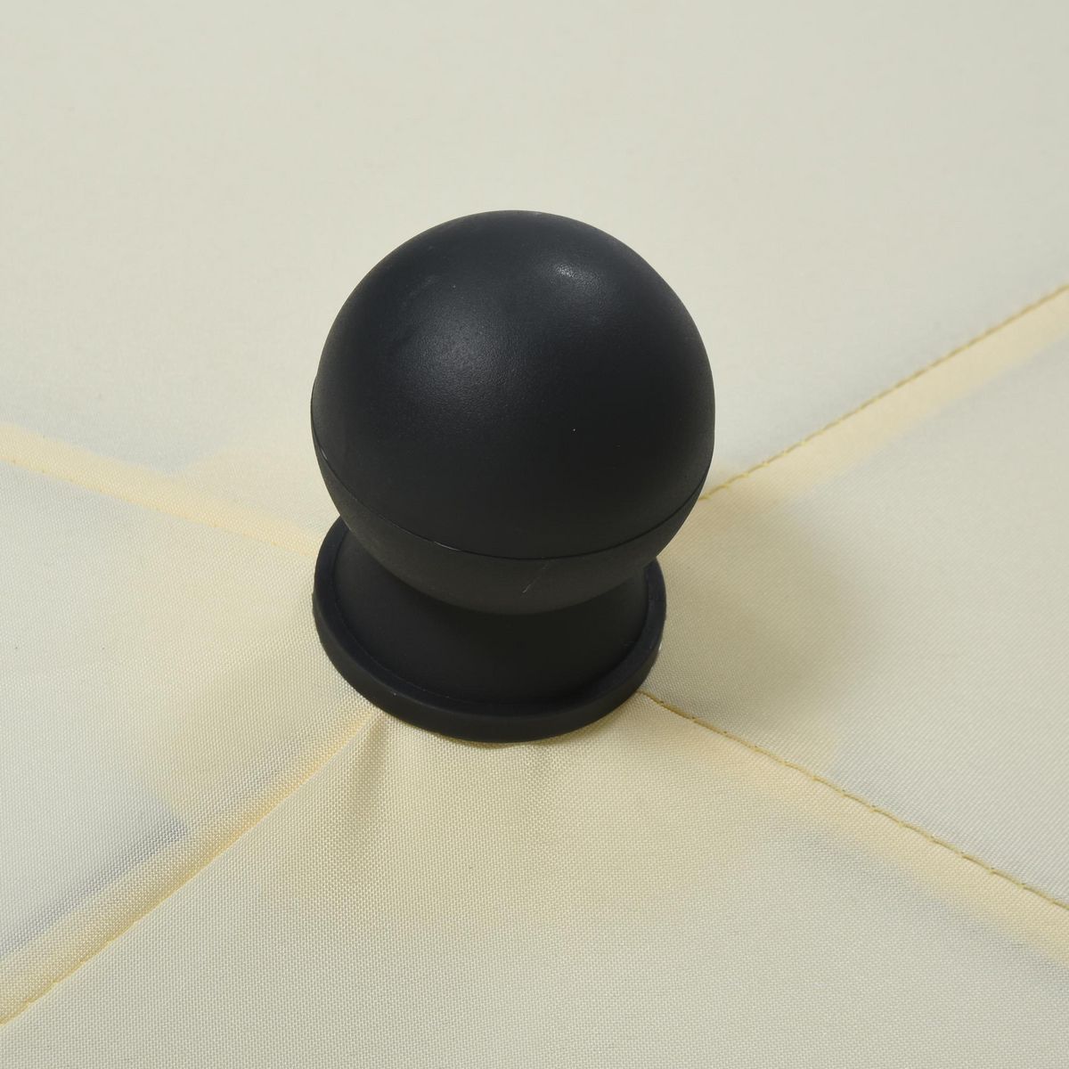 OUTSUNNY Parasol rectangulaire inclinable alu acier polyester haute densité diamètre 2 m beige clair