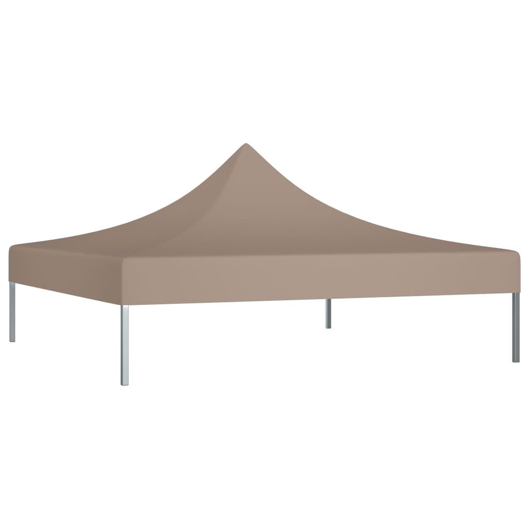 Voir la diapositive 2 : VIDAXL Toit de tente de reception 3x3 m Taupe 270 g/m^2