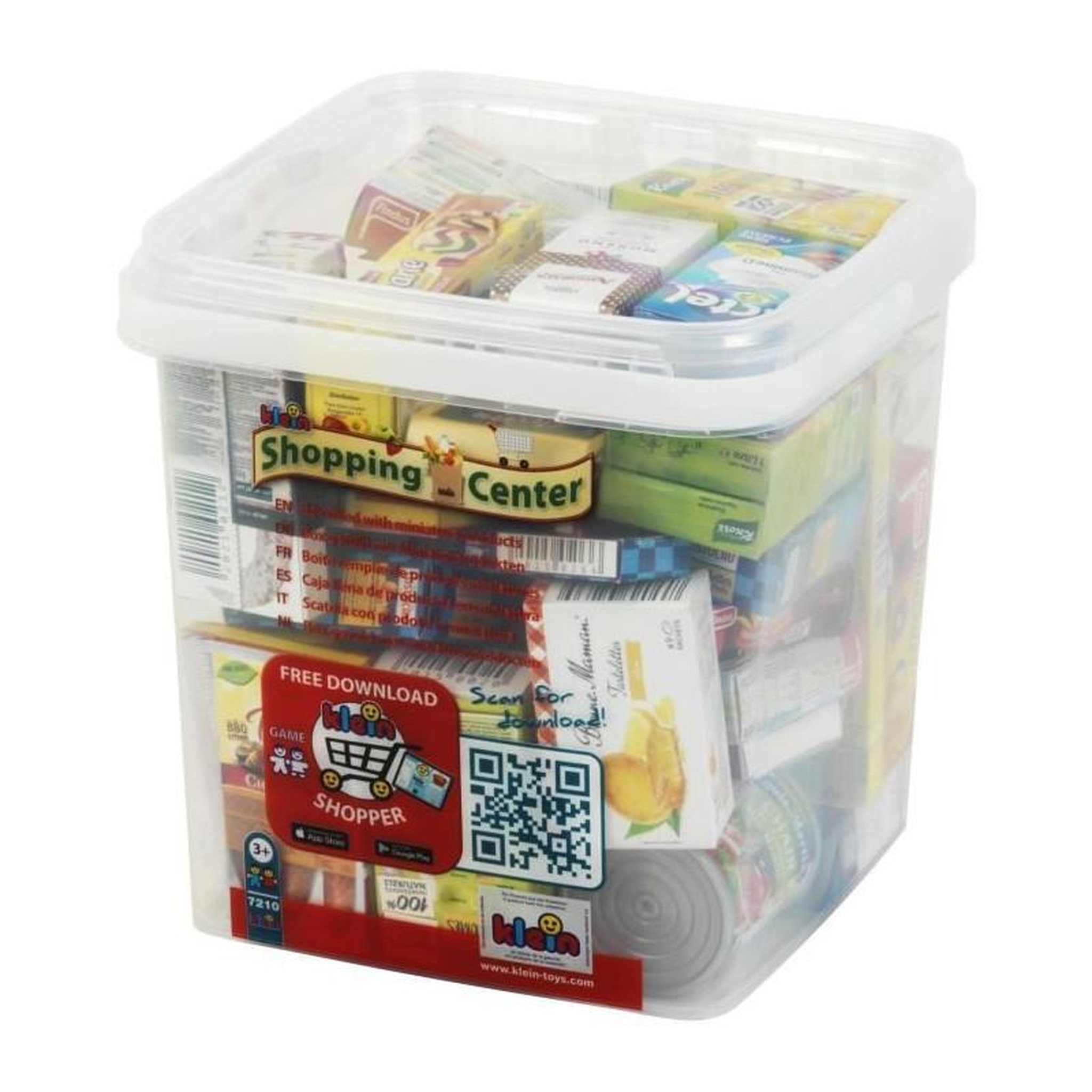 Voir la diapositive 4 : Klein Grande boîte de rangement garnie de boîtes d'aliments factices avec des marques connues et en langue française - KLEIN - 7210