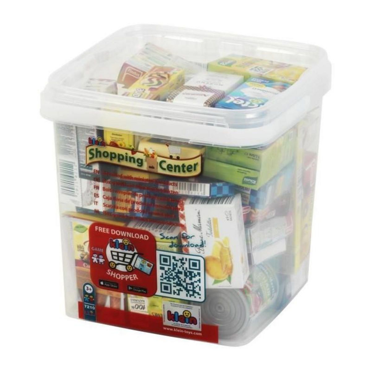 Klein Grande boîte de rangement garnie de boîtes d'aliments factices avec des marques connues et en langue française - KLEIN - 7210