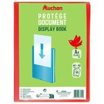 AUCHAN Protège document A4 souple 80 vues Polypro coloris aléatoire