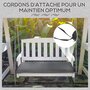OUTSUNNY Coussin matelas assise pour banc de jardin balancelle canapé 2 places - déhoussable - dim. 110L x 46l x 5H cm - polyester gris