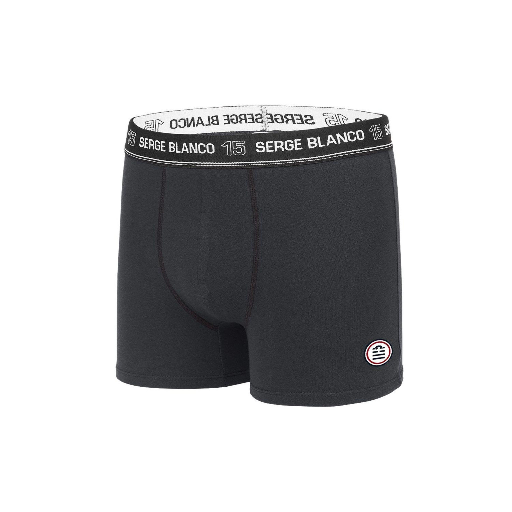 Voir la diapositive 3 : SERGE BLANCO Lot de 4 boxers coton homme colored class'