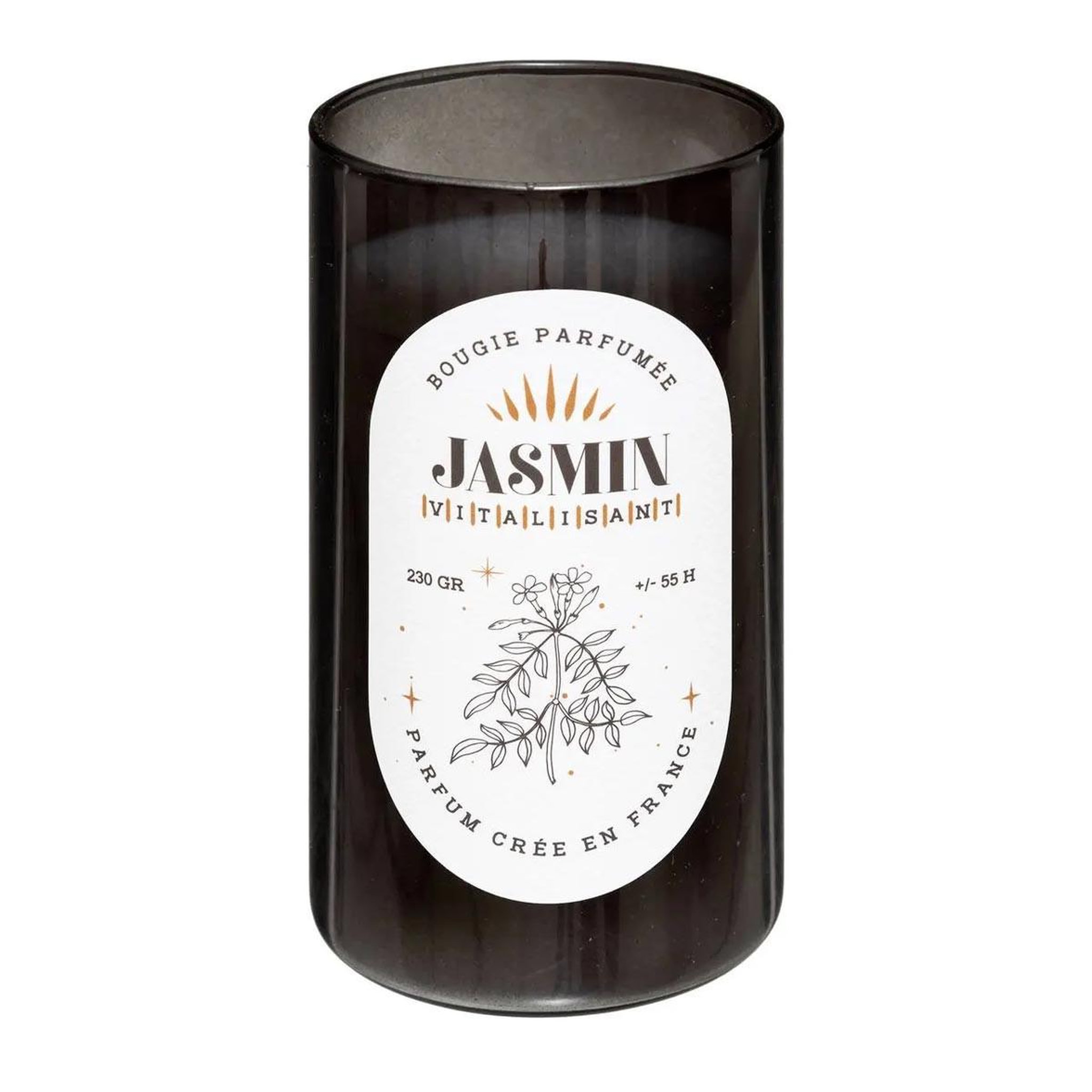 Voir la diapositive 2 : COMPTOIR DE LA BOUGIE Bougie parfumée en verre  snow  230g jasmin