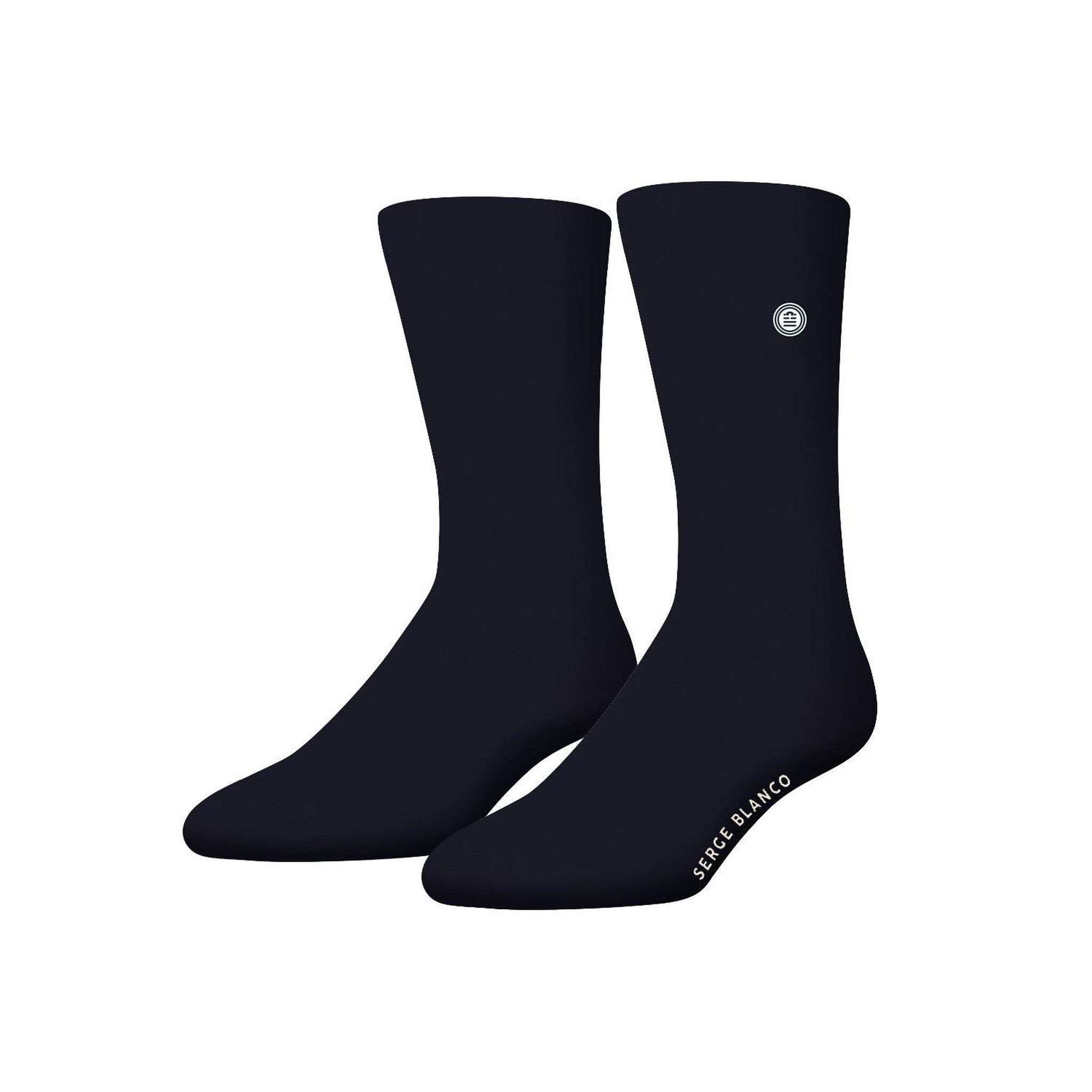 Voir la diapositive 3 : SERGE BLANCO Lot de 6 paires de chaussettes de ville homme unies modèle B