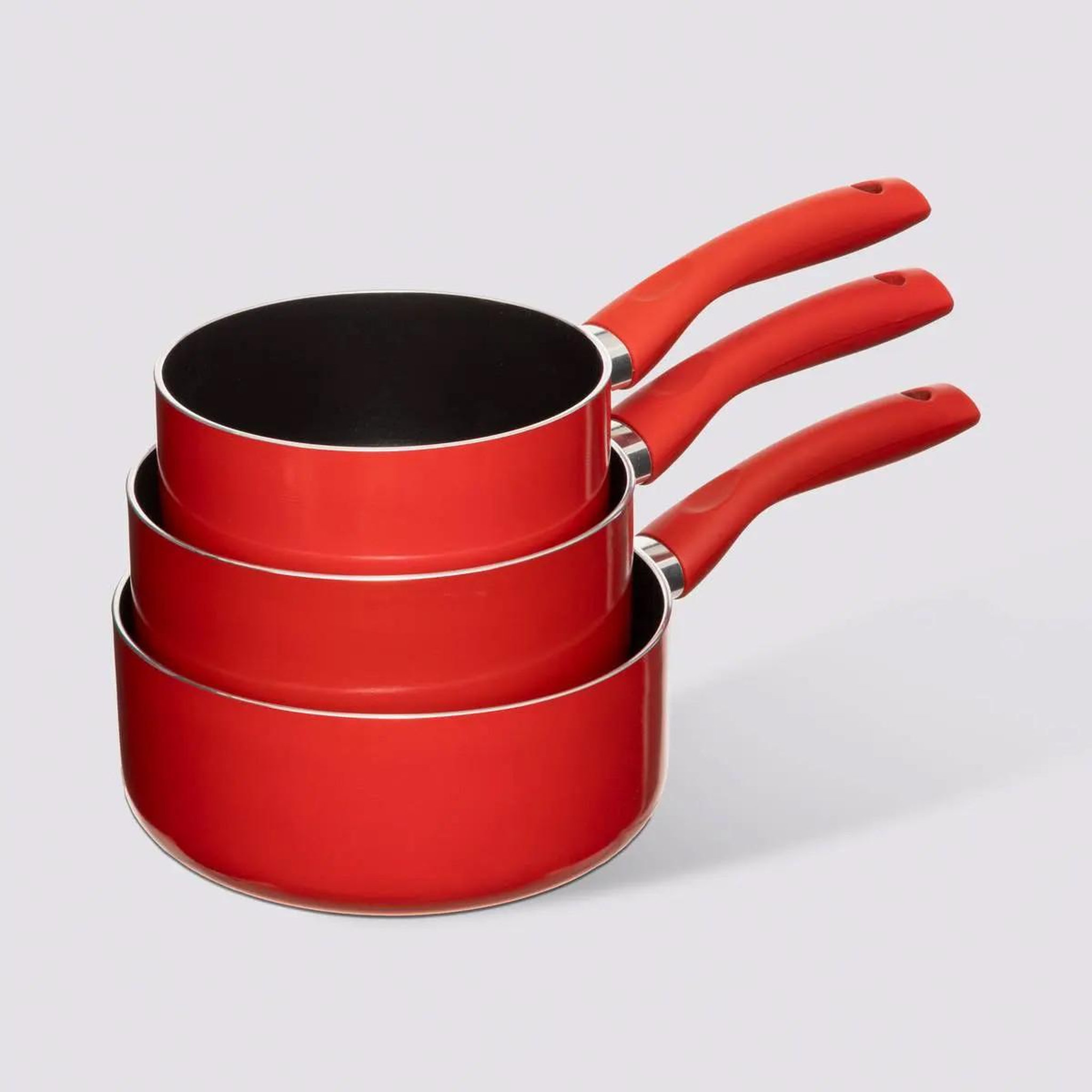 Voir la diapositive 4 : FIVE Casserole en aluminium  essentielle  18cm rouge
