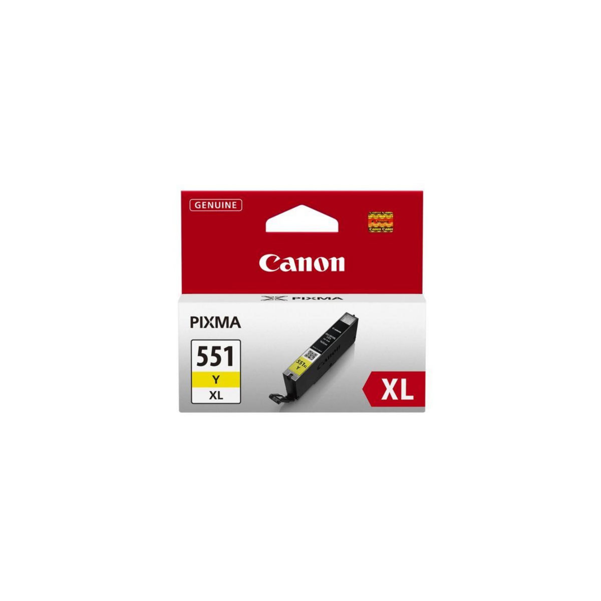 Canon Cartouche d'encre Originale CLI-551 XL Jaune (Yellow) Haute Capacité - 6448B001