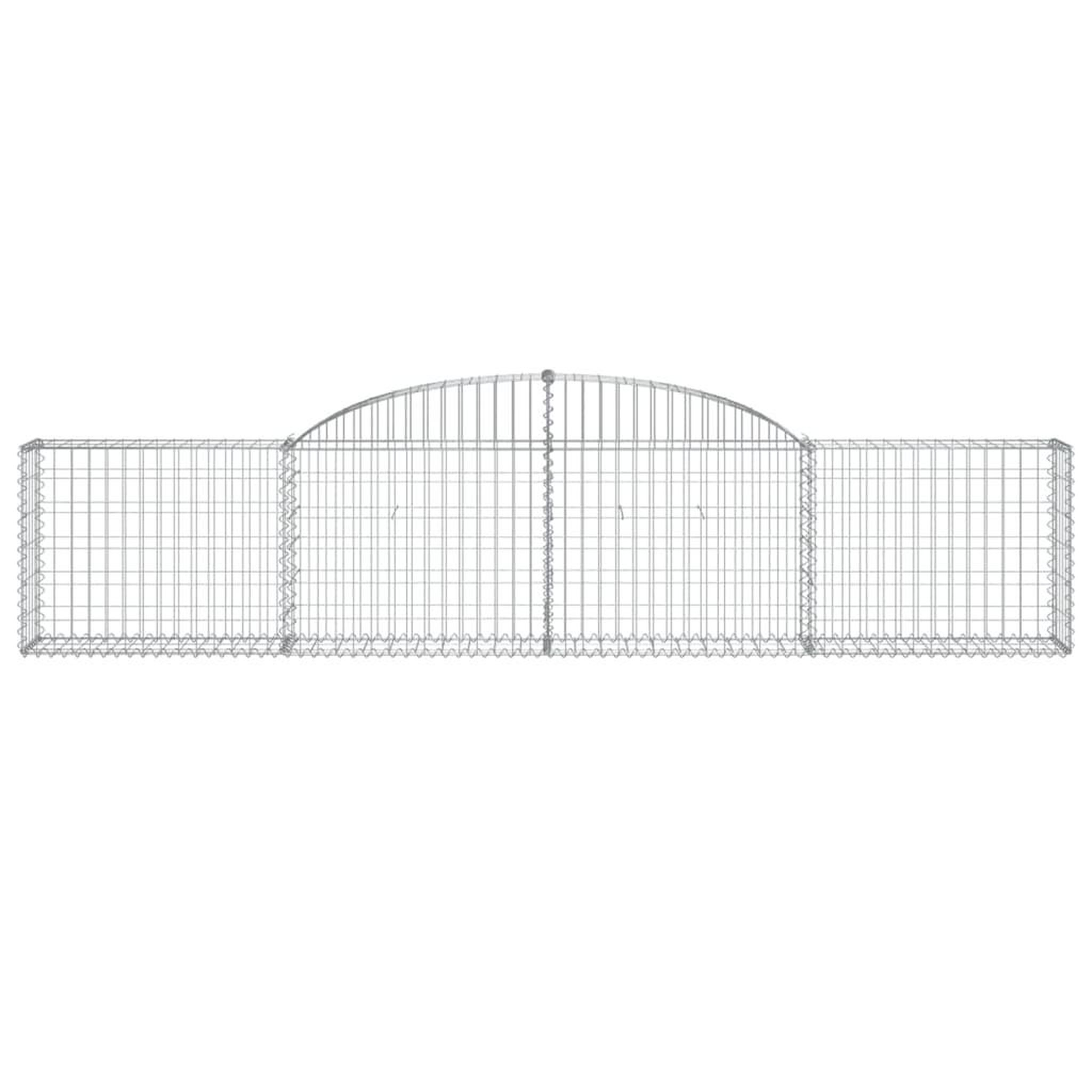 Voir la diapositive 4 : VIDAXL Paniers a gabions arques 8 pcs 300x30x60/80 cm Fer galvanise