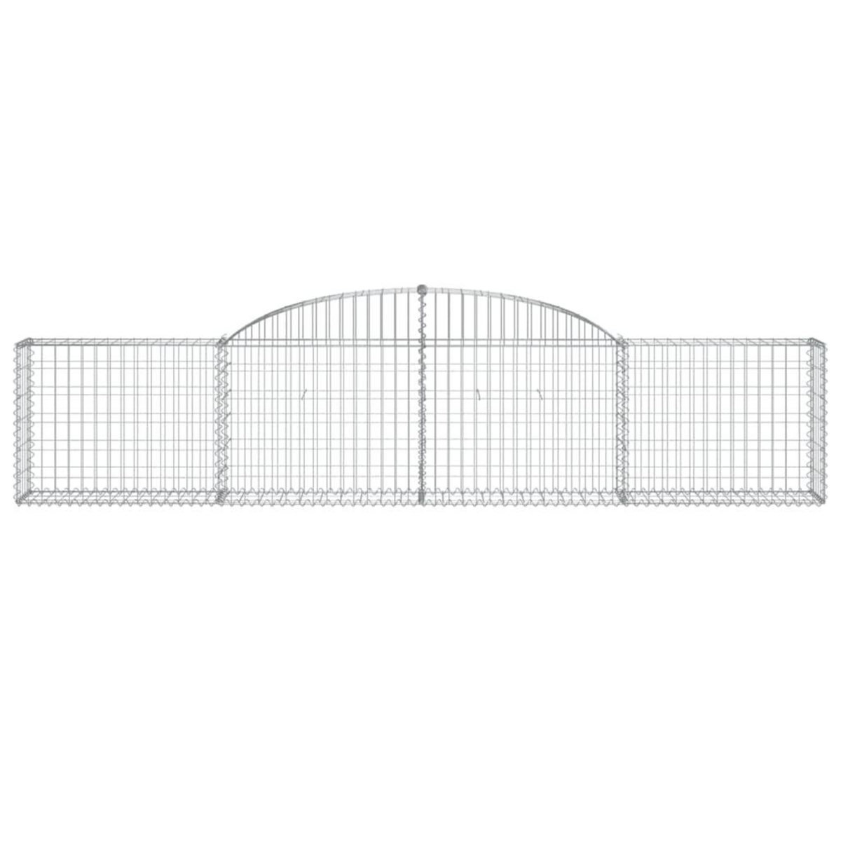 VIDAXL Paniers a gabions arques 8 pcs 300x30x60/80 cm Fer galvanise