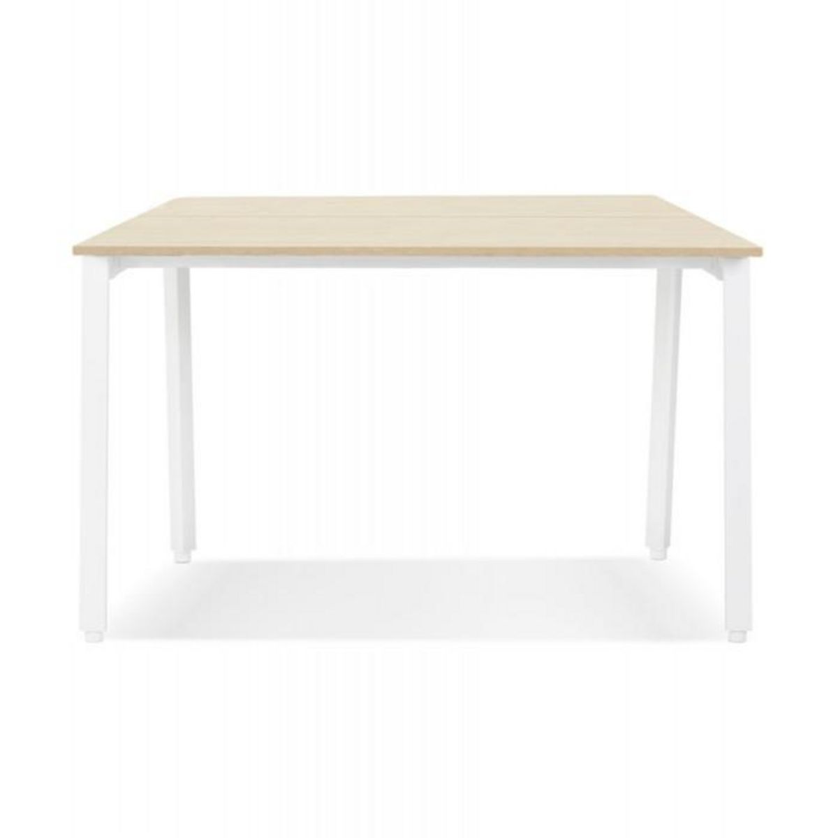 Paris Prix Bureau Bench Double  Rosendo  140cm Blanc & Naturel
