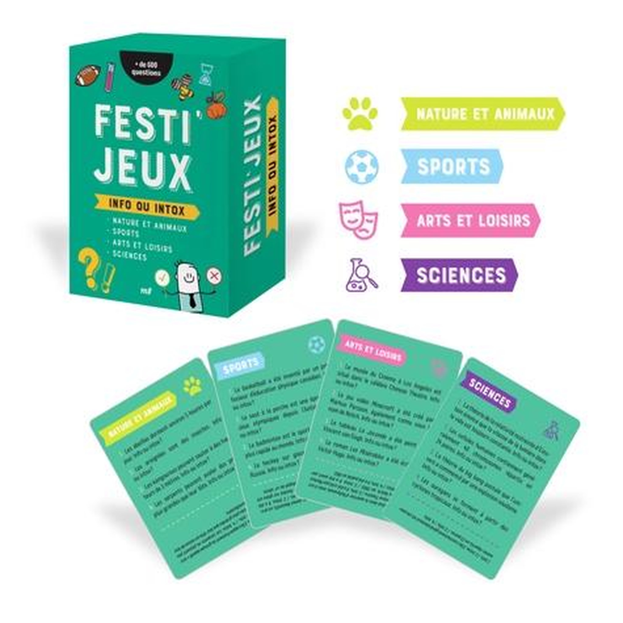 FESTI'JEUX INFO OU INTOX. + DE 600 QUESTIONS, Merci les livres