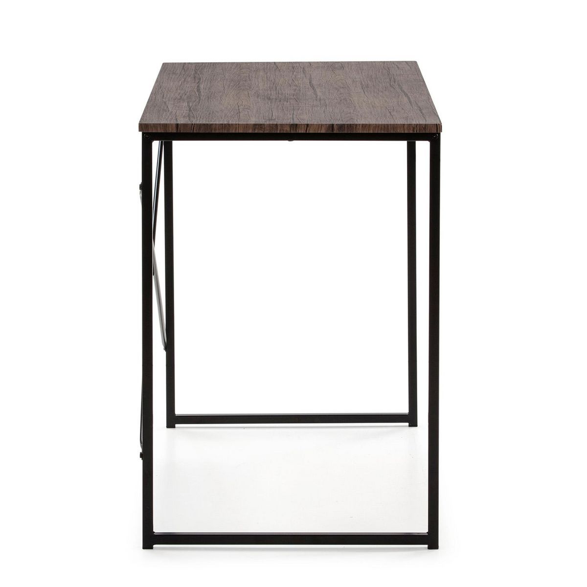 VS VENTA-STOCK Bureau Cáceres Noir,Table pour PC, Style Industriel, 90 cm Longueur