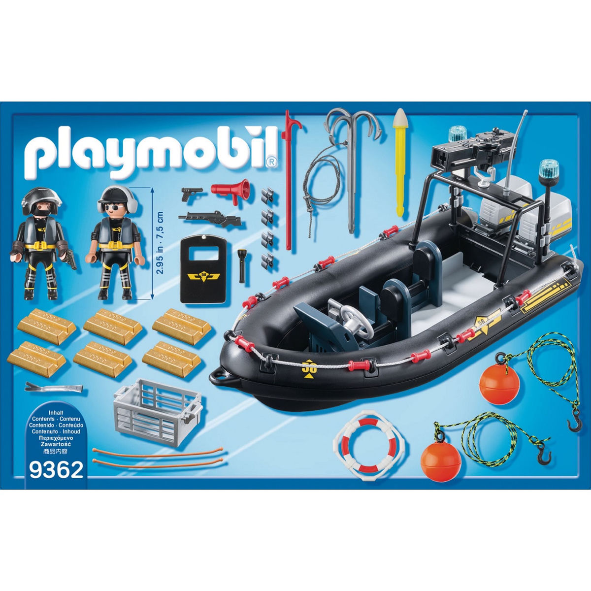 PLAYMOBIL 9362 - City Action - Bateau et policiers d'élite