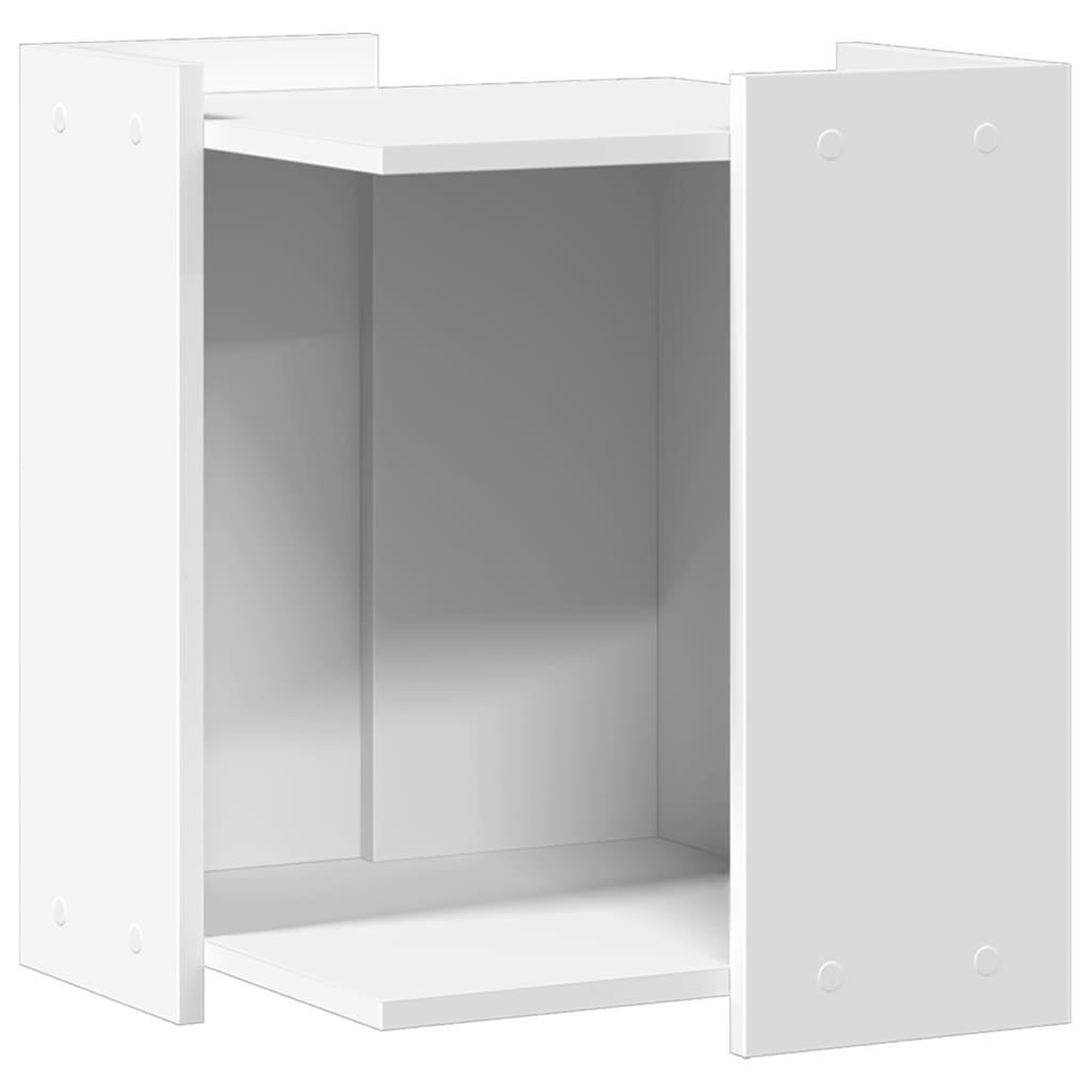 Voir la diapositive 2 : VIDAXL Meuble de bac a litiere pour chat blanc bois d'ingenierie