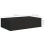 Voir la diapositive 6 : VIDAXL Etageres a tiroirs murales 2 pcs noir 40x23,5x10 cm MDF
