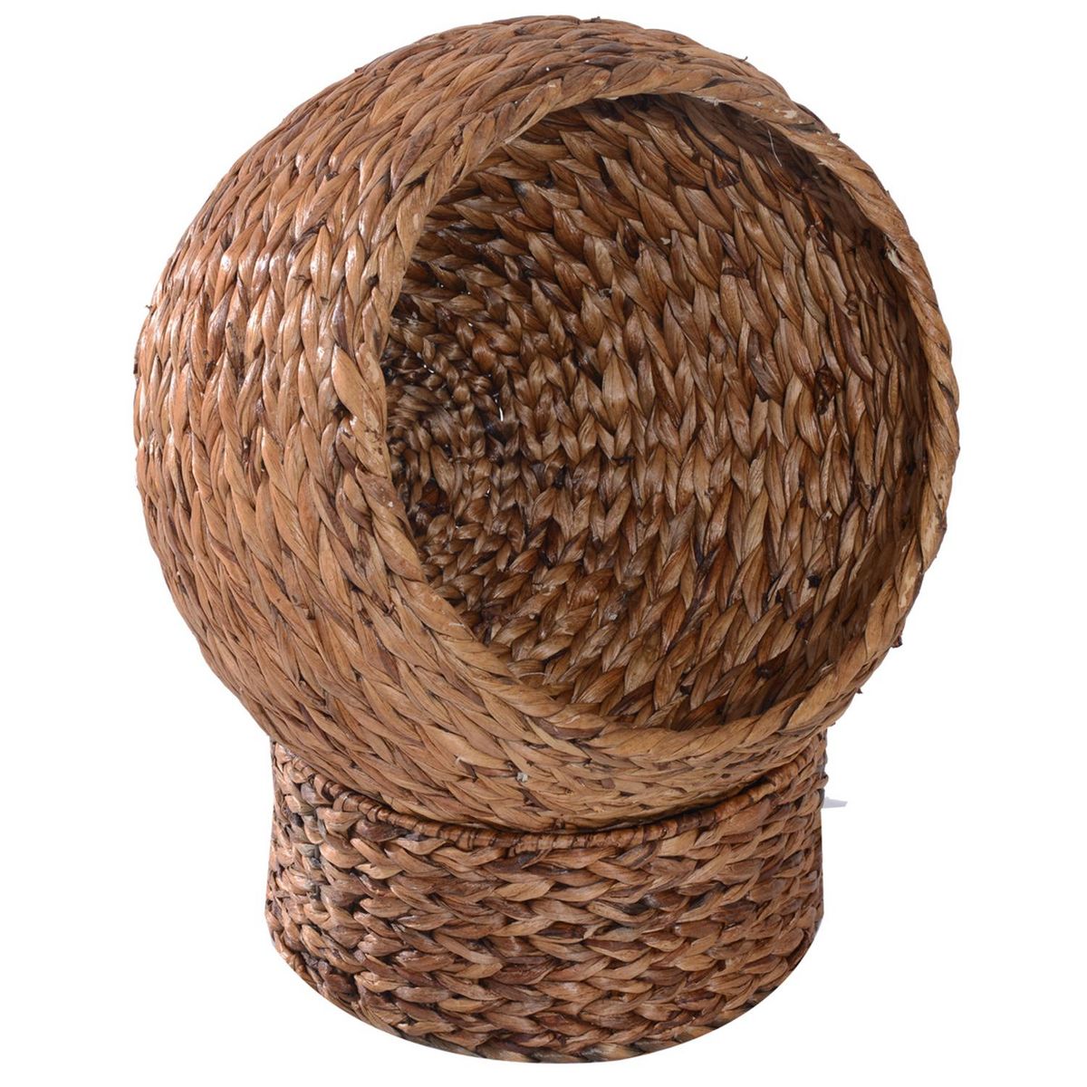 PAWHUT PawHut Panier chat lit chat cosy grand confort dim. 42L x 33l x 52H cm coussin moelleux beige inclus