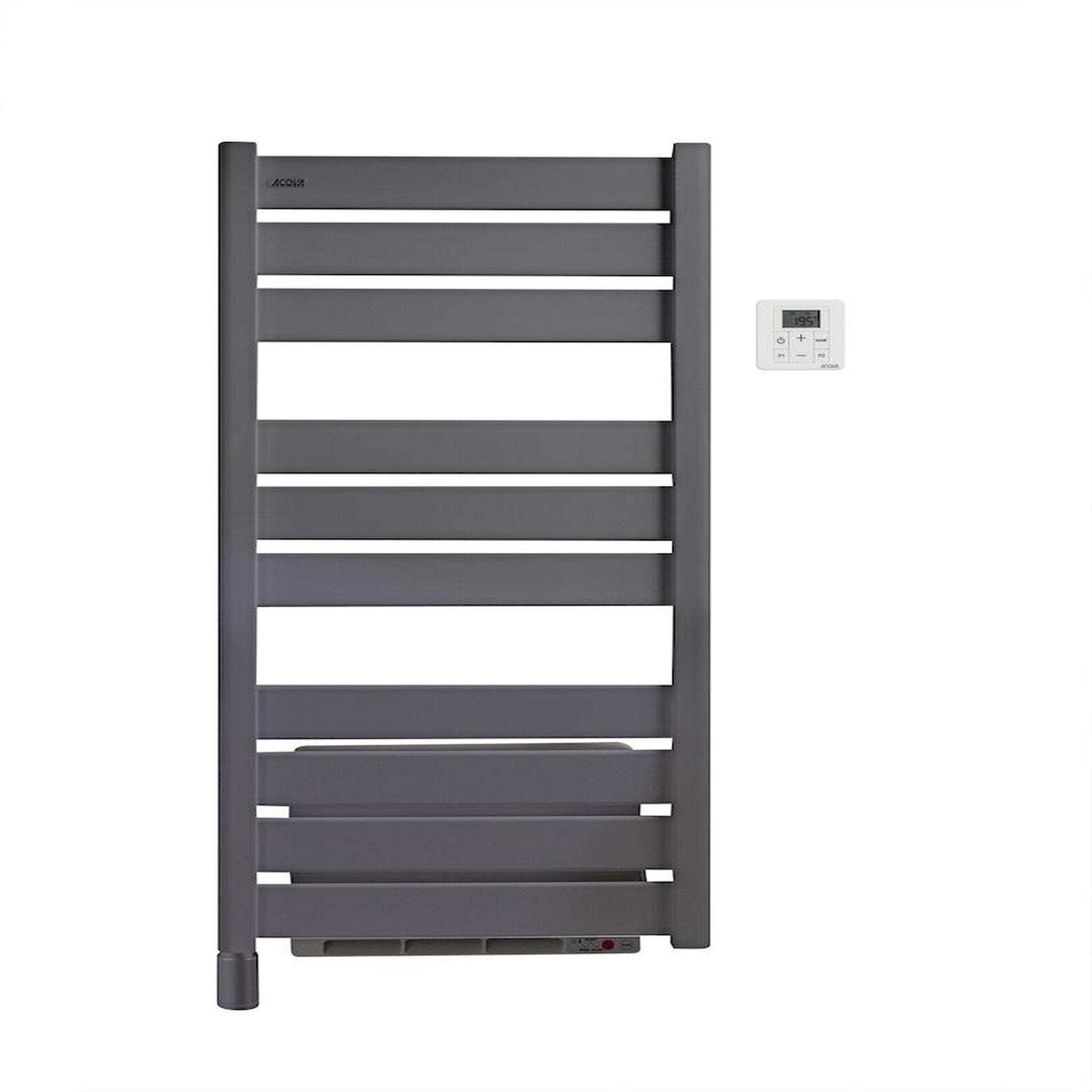 Acova Sèche-serviettes électrique soufflant – Madras Air gris anthracite – 500 + 1000 W – 109,4 x 50 cm