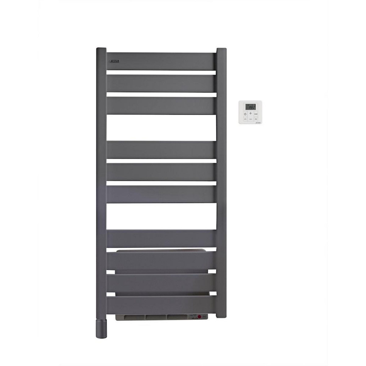 Acova Sèche-serviettes électrique soufflant – Madras Air gris anthracite – 500 + 1000 W – 109,4 x 50 cm