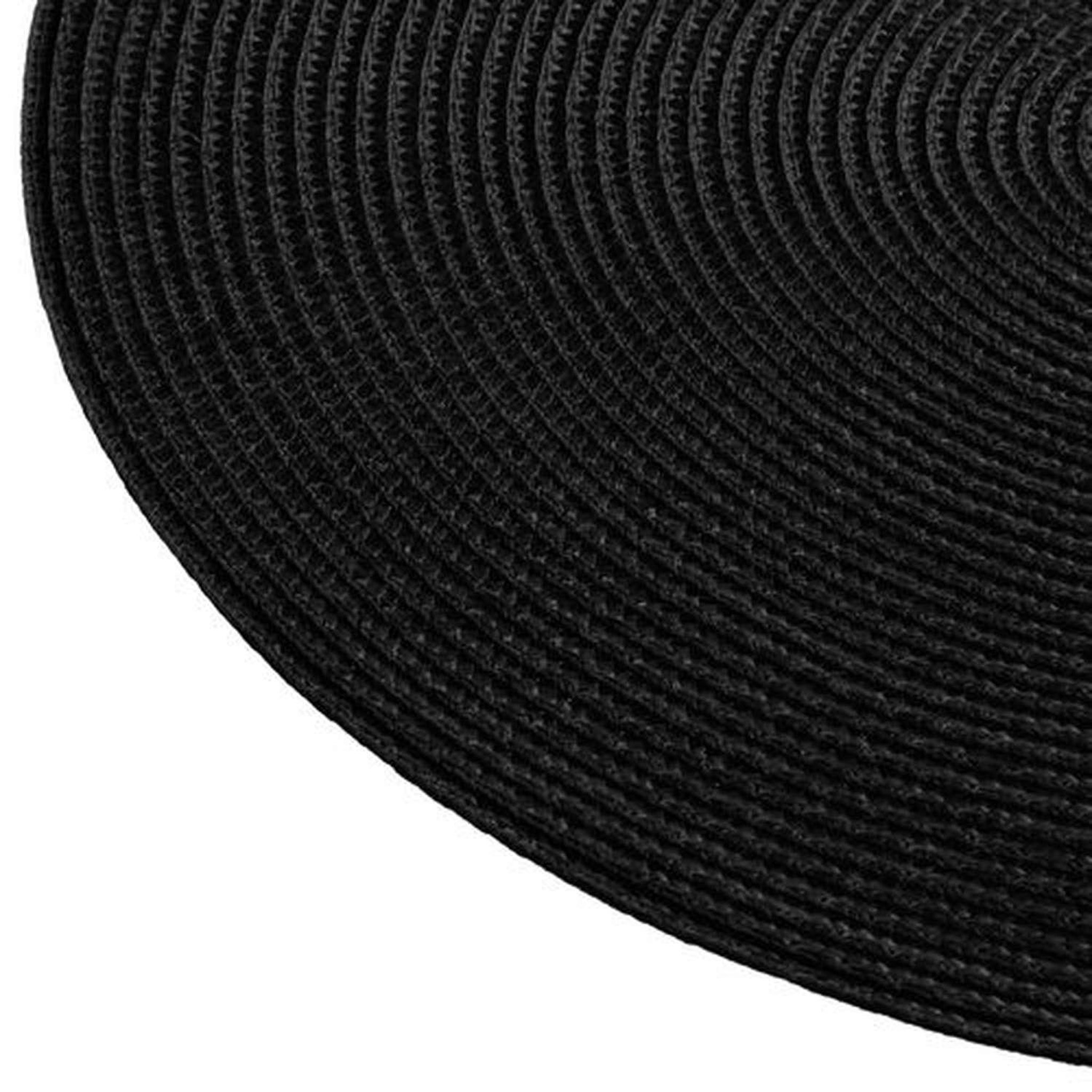 Voir la diapositive 3 : TOILINUX Lot de 2 sets de table tressés ronds - diam. 38 cm - noir