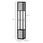 Voir la diapositive 3 : HOMCOM Lampadaire étagère lampe étagère dim. 26L x 26l x 156H cm 2 étagères MDF motif nid d'abeille noir