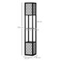 Voir la diapositive 3 : HOMCOM Lampadaire étagère lampe étagère dim. 26L x 26l x 156H cm 2 étagères MDF motif nid d'abeille noir