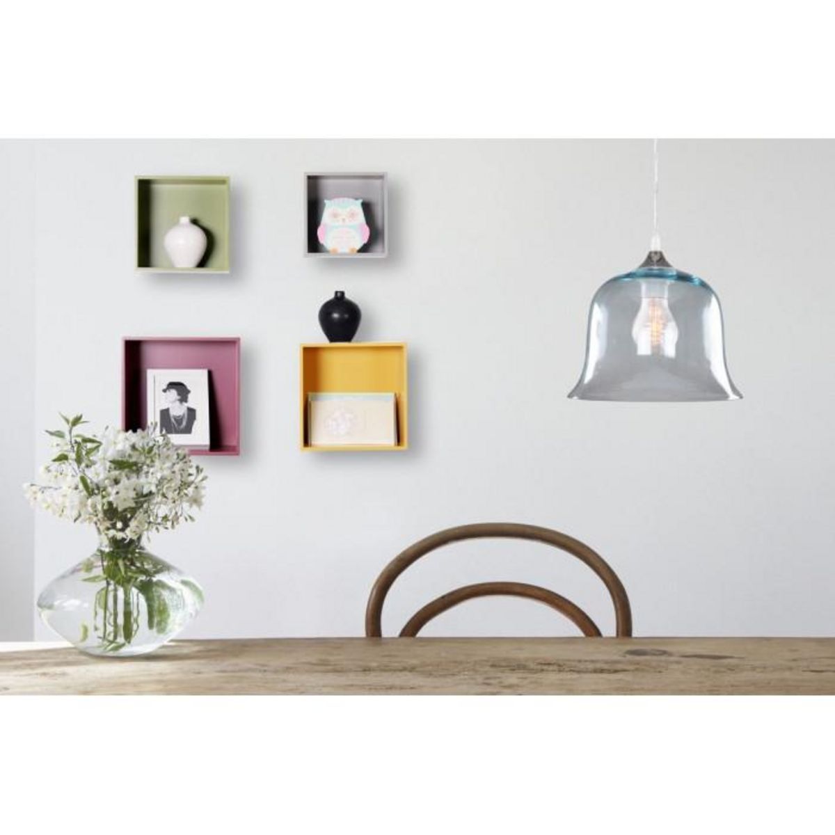 Paris Prix Lot de 4 Étagères Murales  Quadro  29cm Multicolore