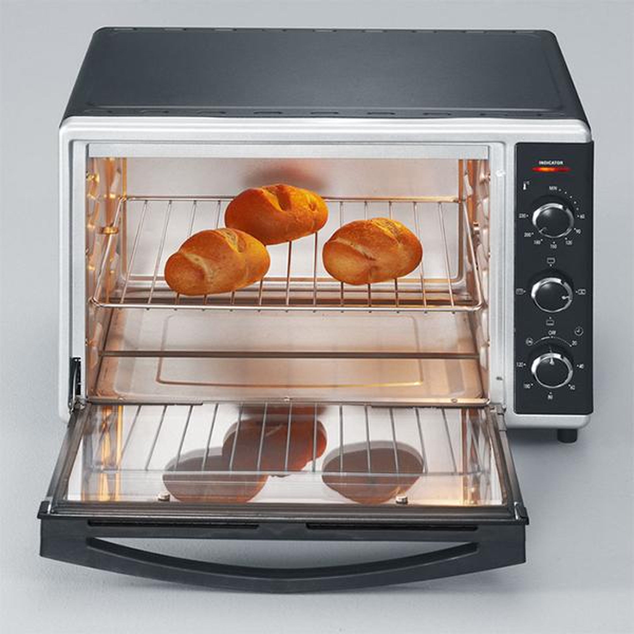 Voir la diapositive 2 : SEVERIN Four chaleur tournante 42l 1800w + tourne-broches - TO2058