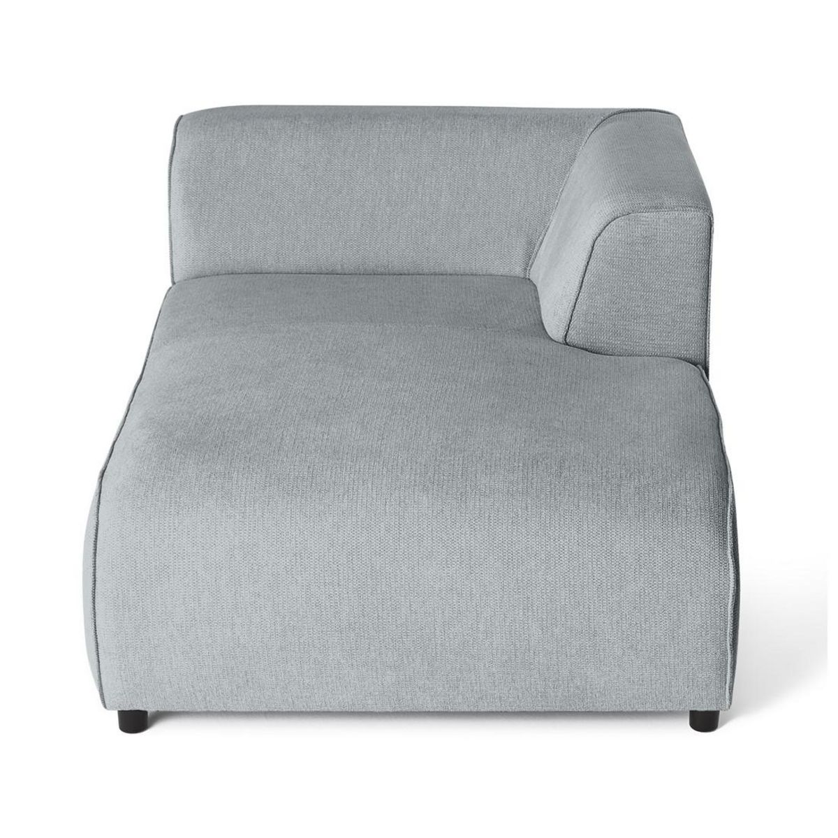 LISA DESIGN Suaro - module d'assise méridienne droit en tissu texturé