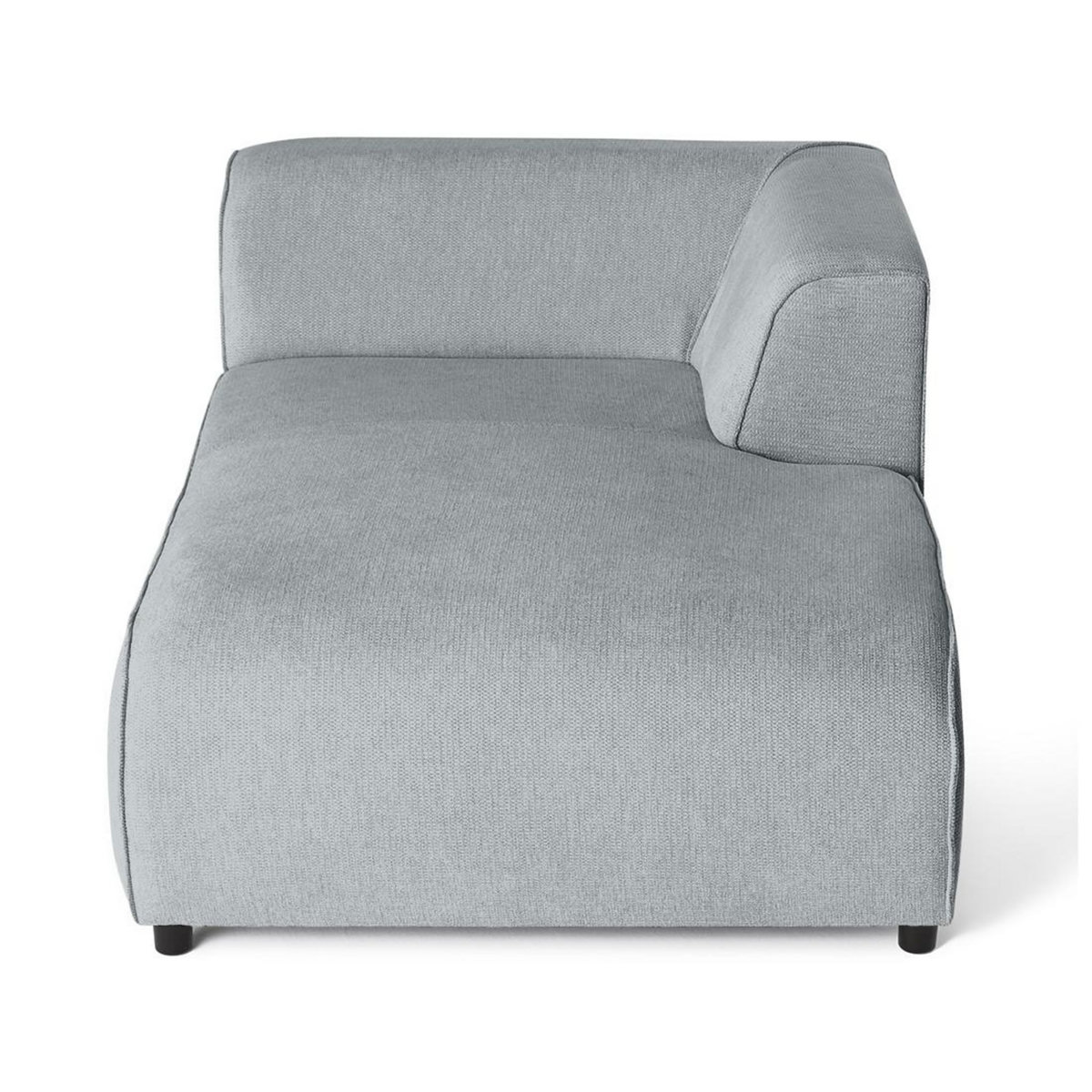 LISA DESIGN Suaro - module d'assise méridienne droit en tissu texturé