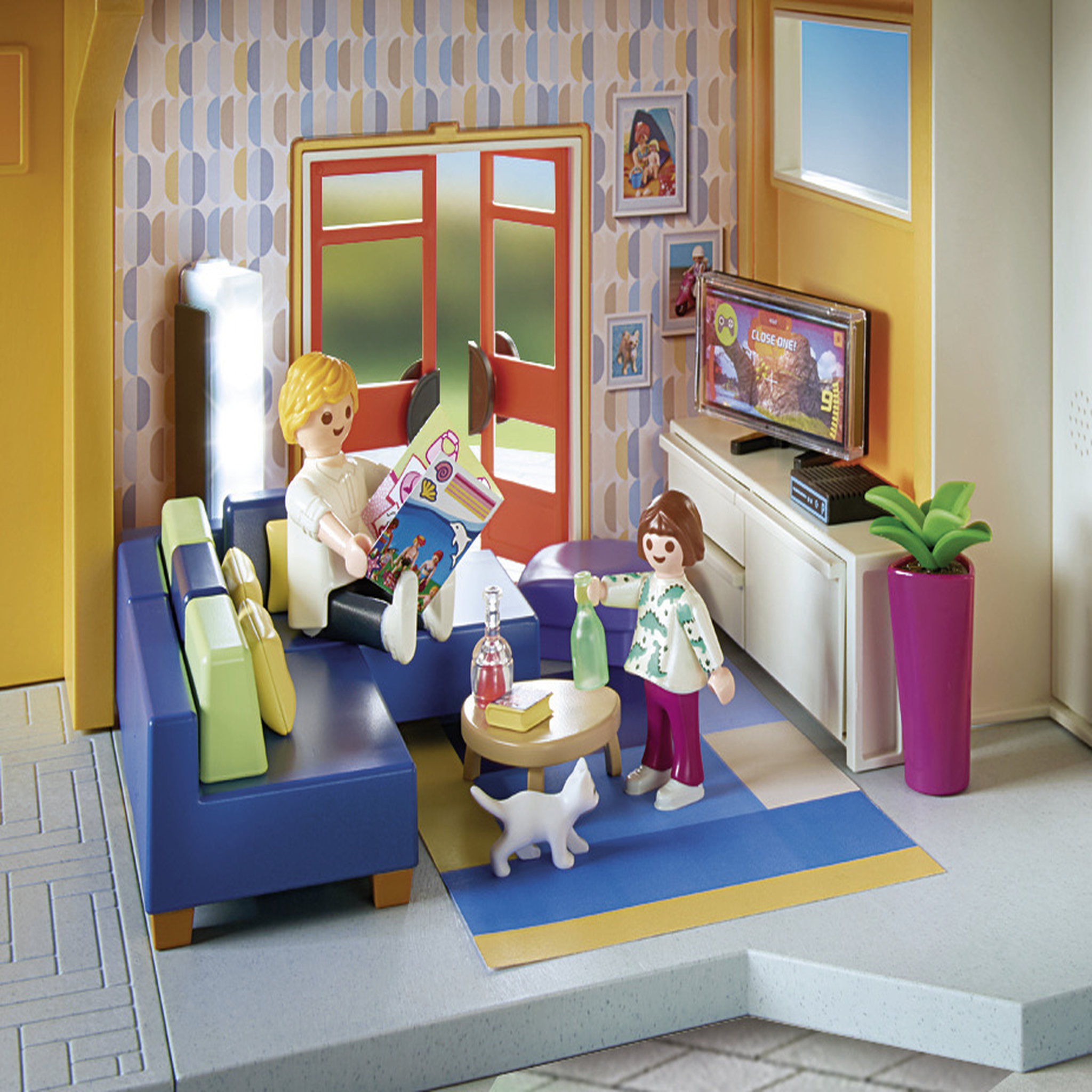 Voir la diapositive 2 : PLAYMOBIL 70989 - Salon aménagé