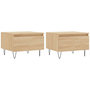 Voir la diapositive 2 : VIDAXL Tables basses 2 pcs chene sonoma 50x46x35 cm bois d'ingenierie