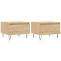 Voir la diapositive 2 : VIDAXL Tables basses 2 pcs chene sonoma 50x46x35 cm bois d'ingenierie