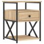 Voir la diapositive 2 : VIDAXL Table de chevet chêne sonoma 40x42x55 cm bois d ingénierie