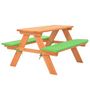 Voir la diapositive 1 : VIDAXL Table de pique-nique pour enfants avec bancs 89x79x50 cm Sapin