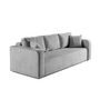 Voir la diapositive 6 : BEST MOBILIER Miro - canapé droit 3 places - convertible avec coffre - en velours texturé
