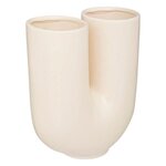 ATMOSPHERA Vase Design en Céramique  Rivi  25cm Blanc Chaud