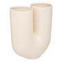 Voir la diapositive 1 : ATMOSPHERA Vase Design en Céramique  Rivi  25cm Blanc Chaud