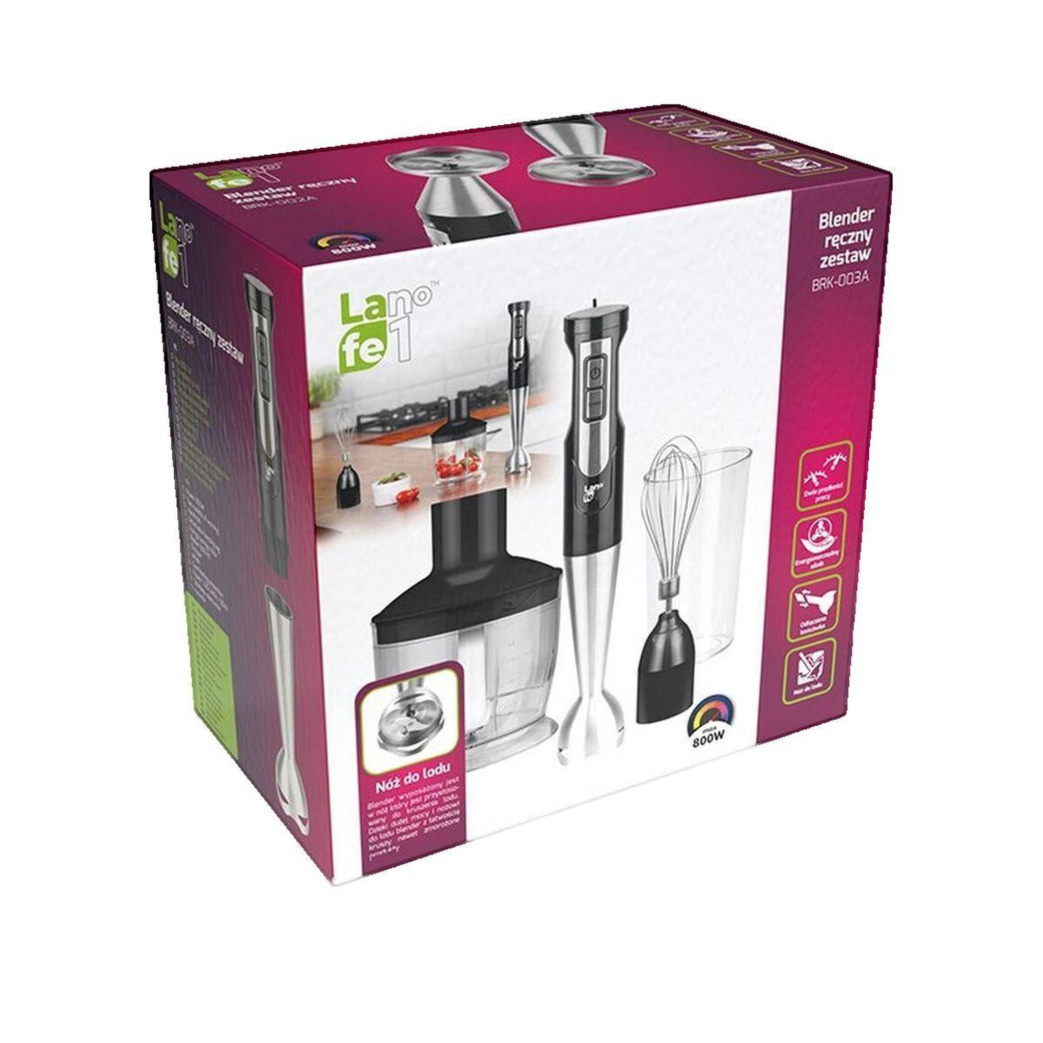 Voir la diapositive 2 : Lafuma Mixeur plongeant Lafe BRK-003A avec puissance 800 W