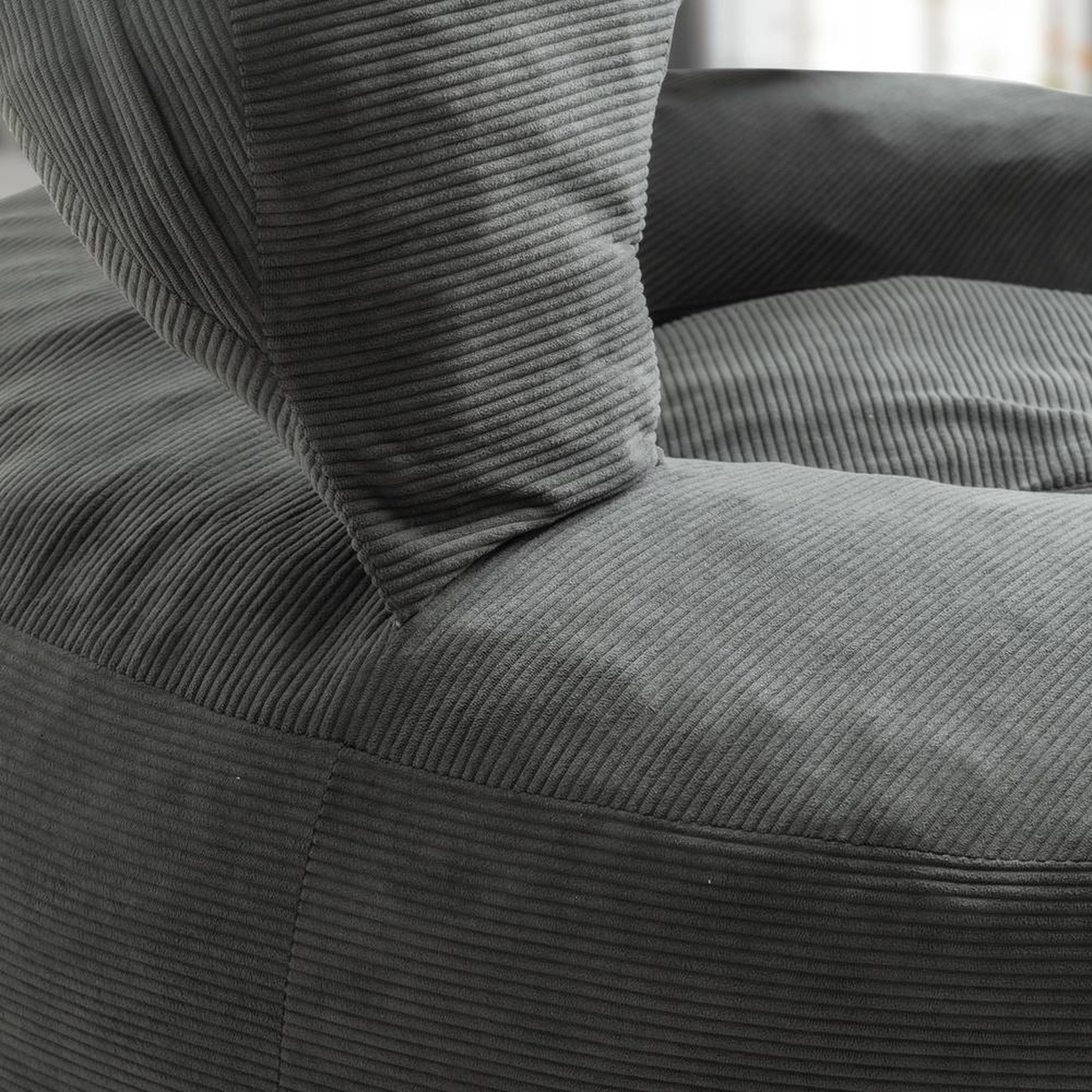 Voir la diapositive 4 : SOBUY Fauteuil relax avec repose-pieds en velours côtelé gris 110x125x65cm fst100-dg