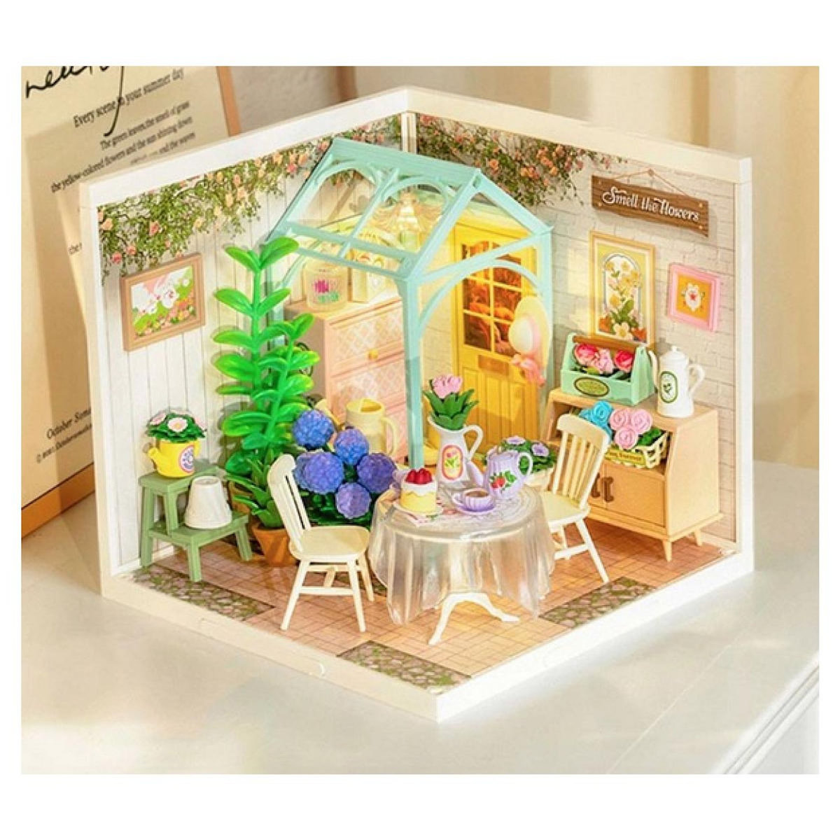 ROBOTIME Maquette - Blooming Tea Garden - Miniaturisme