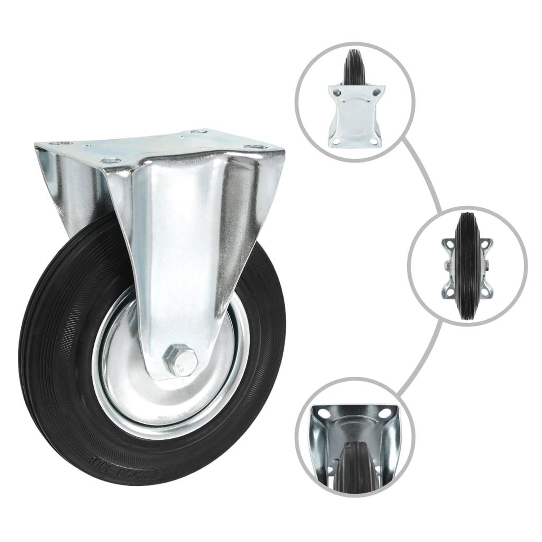 Voir la diapositive 2 : VIDAXL 16 pcs Roulettes fixes 200 mm