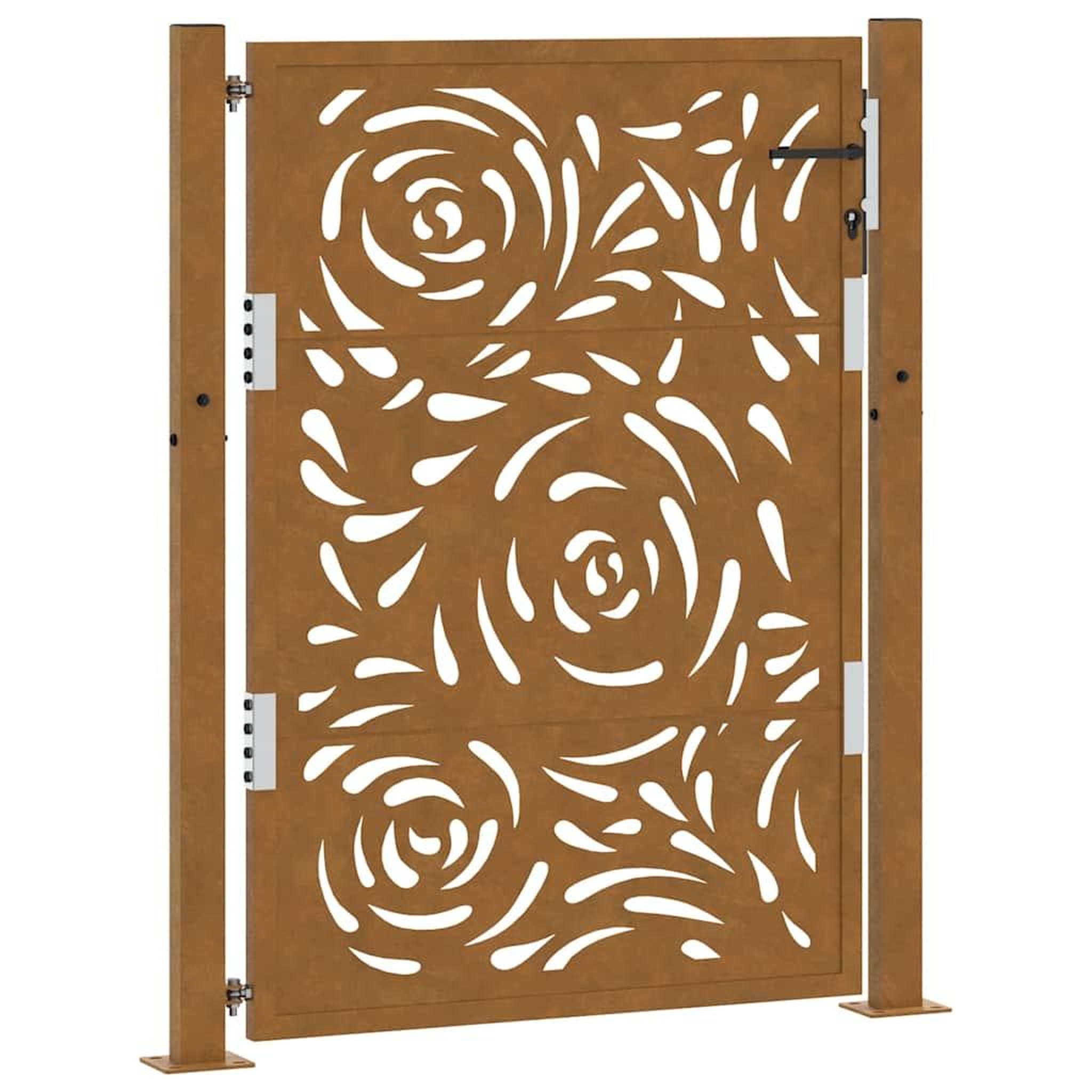 Voir la diapositive 2 : VIDAXL Porte de jardin acier resistant aux intemperies design flamme