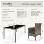 Voir la diapositive 6 : tectake Salon de jardin pour 8 personnes marron naturel/gris foncé