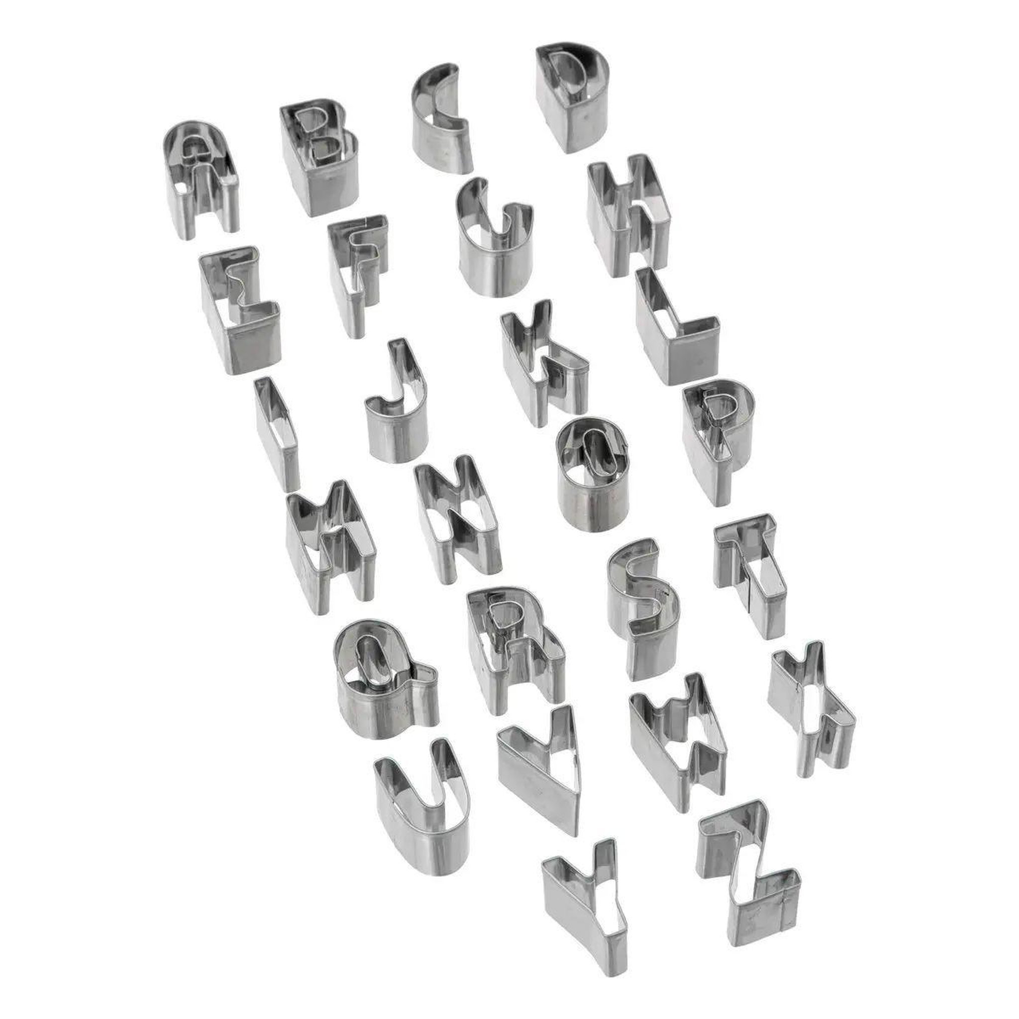 Voir la diapositive 3 : FIVE Emporte-pièces en inox  lettres & chiffres  10cm gris