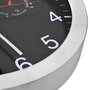 Voir la diapositive 5 : VIDAXL Horloge murale a quartz Hygrometre et thermometre 30 cm Noir
