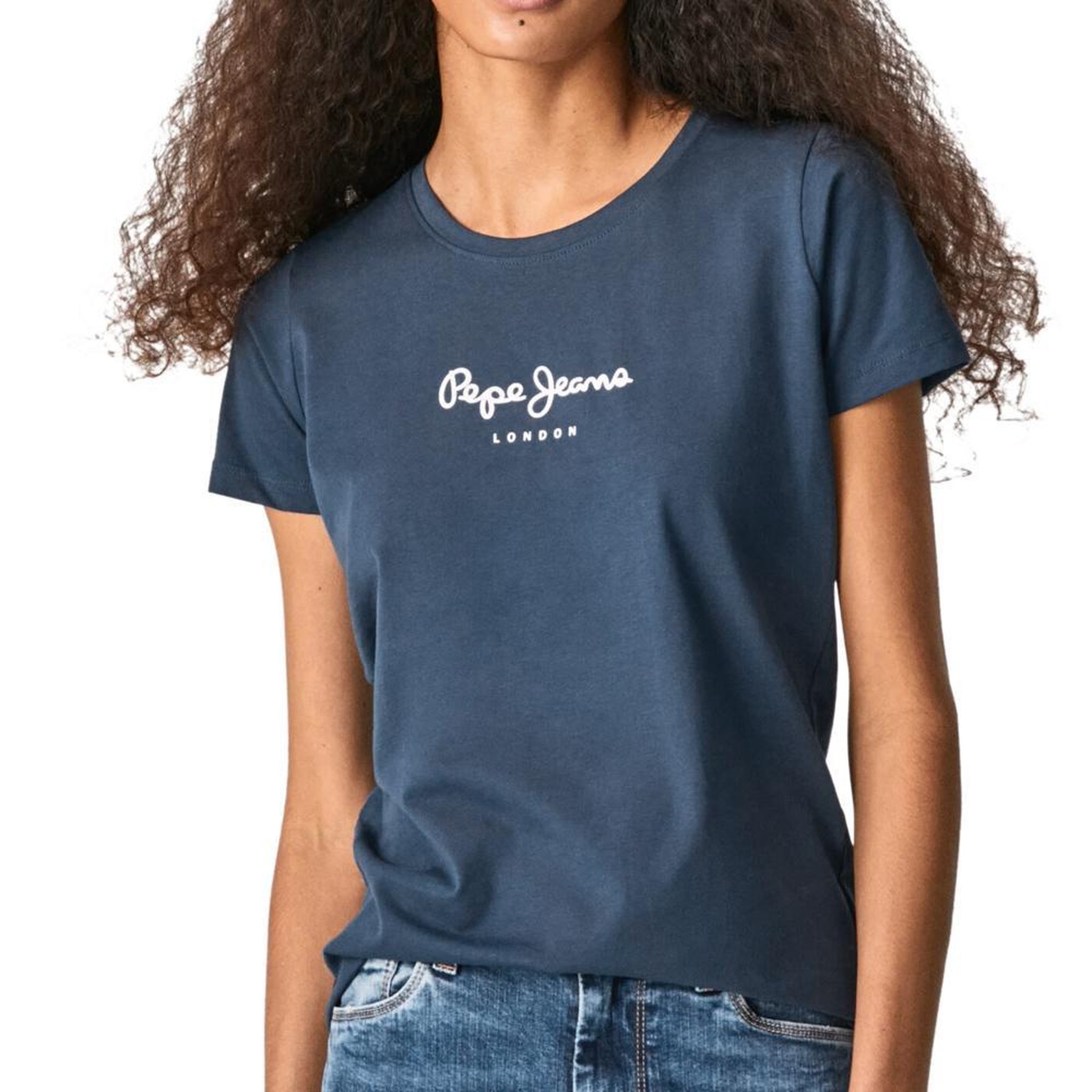 Pepe Jeans T-Shirt Gris/Bleu Femme Pepe jeans New Virginia. Coloris disponibles : Gris