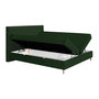 Voir la diapositive 2 : BEST MOBILIER Rafaela - lit boxspring - 180x200 - coffres et surmatelas inclus - en velours
