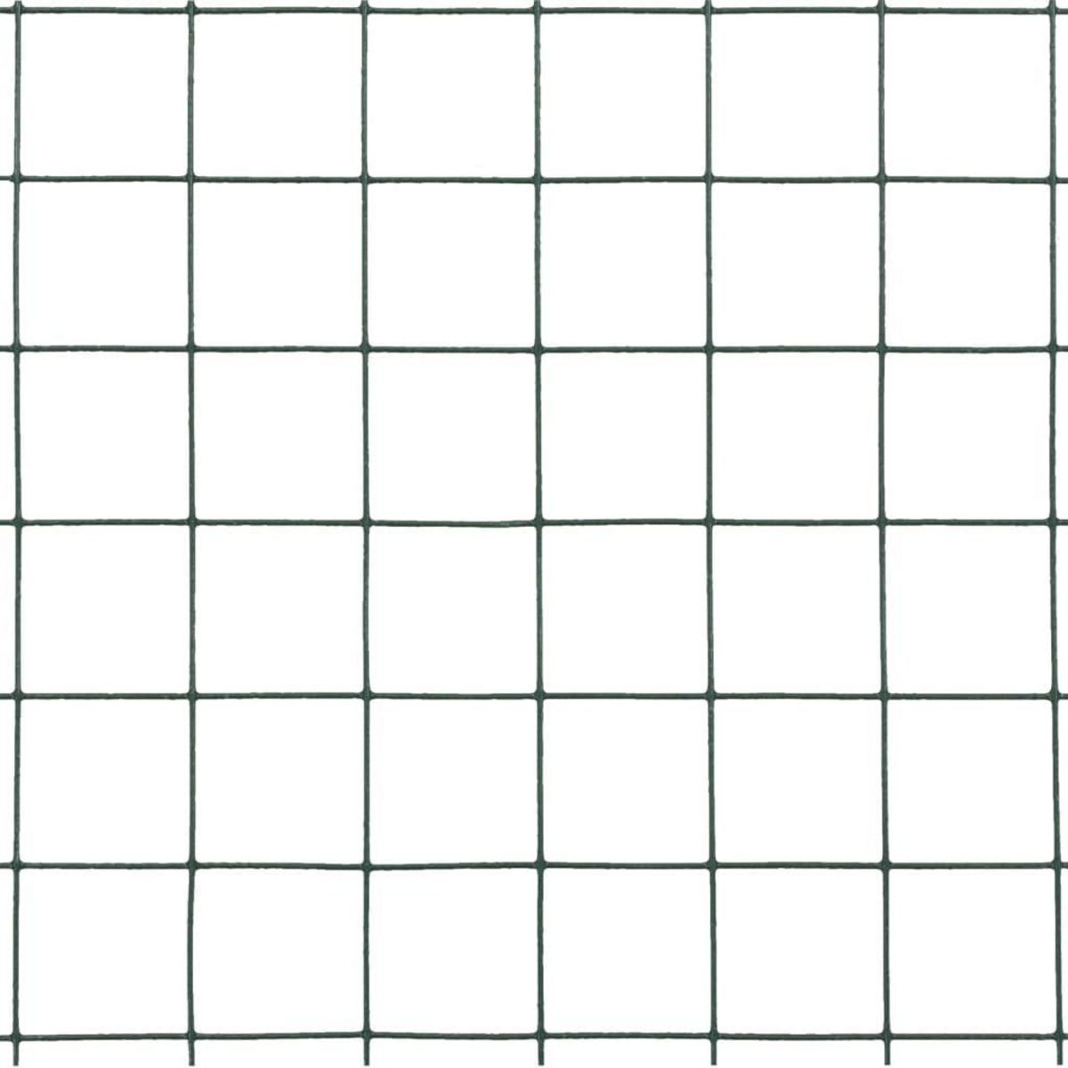 VIDAXL Grillage acier avec revetement en PVC 25x0,5 m vert