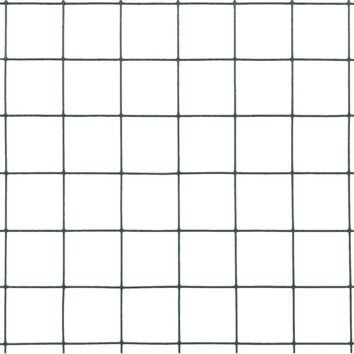VIDAXL Grillage acier avec revetement en PVC 25x0,5 m vert