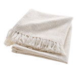 Paris Prix Plaid Uni à Franges  Ziggy  125x150cm Naturel